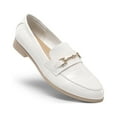 thumbnail image 2 of Dream Pairs Women's Fashion Comfortable Loafers Leather Penny Loafers Flats Shoes SDLS2312W WHITE-STONE Size 11, 2 of 6