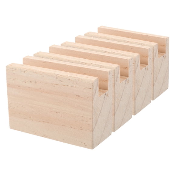 HONMEET Mattress Elevator Heavy Duty Wooden Risers Khaki for Furniture 4Pcs