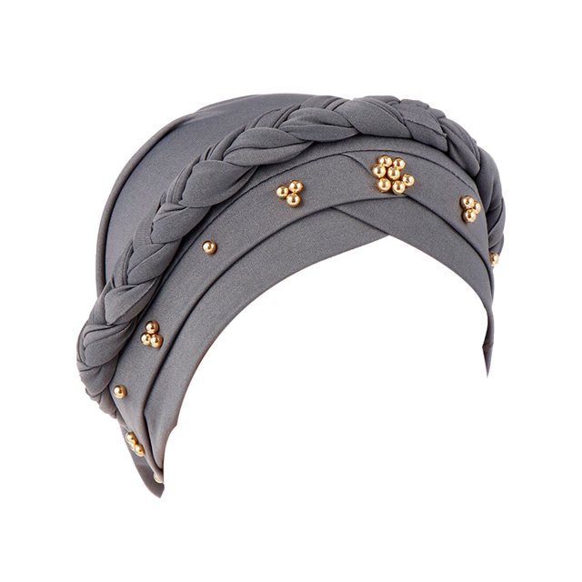 Turbante estilo bohemio Minnieouse 4 piezas Gris