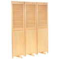 thumbnail image 3 of Oriental Furniture 6 ft. Tall Adjustable Shutter Room Divider Natural - 3 Panel, 3 of 6