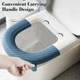 thumbnail image 6 of Horivan Washable Toilet Seat Cover with Handle, O-Shape Soft Fabric, Easy Install & Remove for Travel, Portable Bathroom Toilet Seat Liner, Hygienic Home Toilet Accessories, 6 of 6