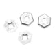 thumbnail image 5 of 4 Uds 1/16 RC acoplador hexagonal aleación de Zinc plata RC rueda hexagonal cubo adaptador para SCY 16101 16102 16103 16201 1/16 RC coches, 5 of 14