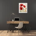 thumbnail image 3 of Boho Hue Studio 26x31 White Modern Wood Framed Museum Art Print Titled - Lipstick Poppies, 3 of 4