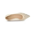 thumbnail image 4 of BLISSFUL STEP Ballerines pour Femmes à Bout Pointu en Maille Ornée de Strass avec Nœud Beige 9, 4 of 7