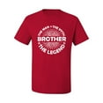 thumbnail image 2 of Wild Bobby, Brother Man Myth Legend Funny Dad, Father's Day, Men Graphic Tee, Red, XX-Large, 2 of 4