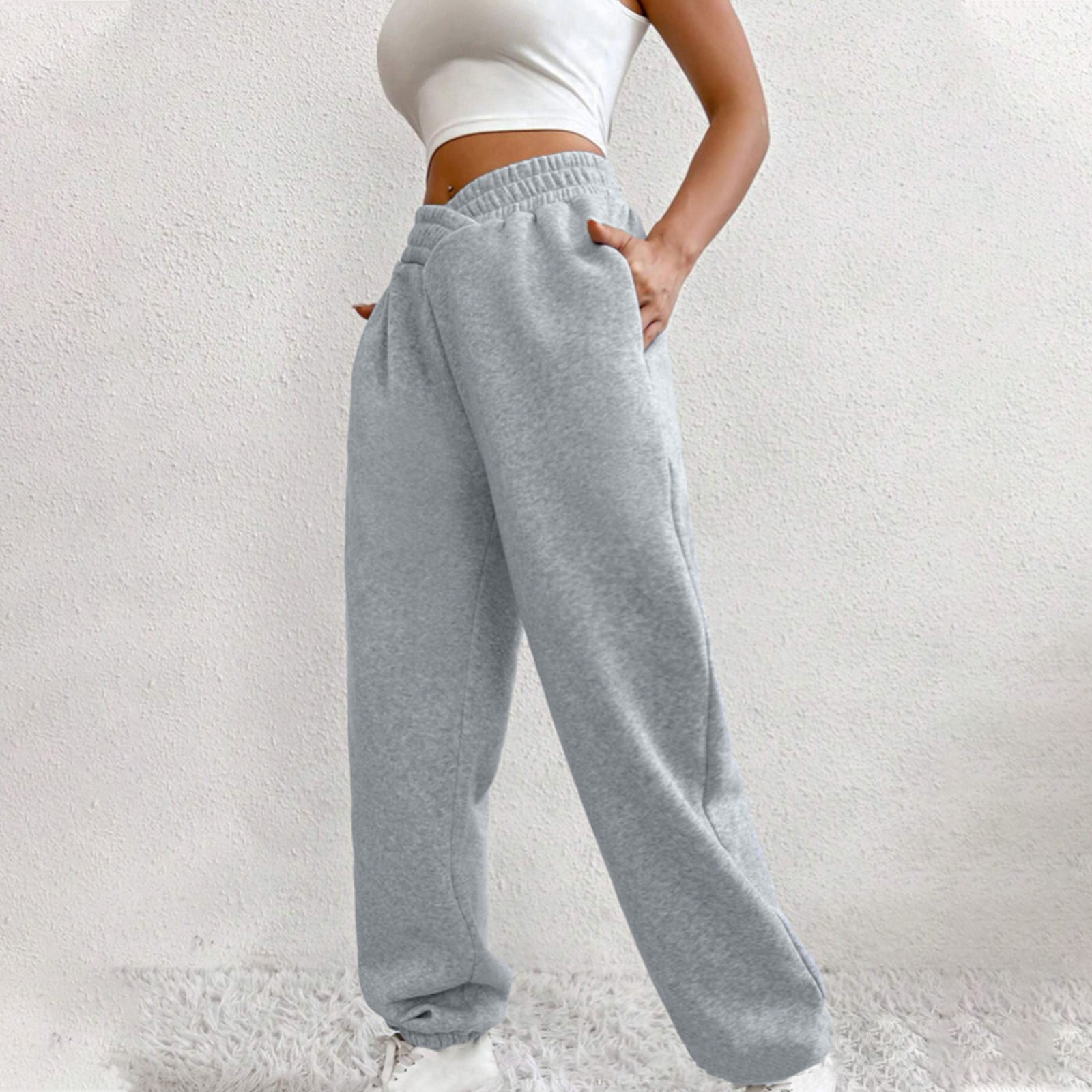 Jsaierl Womens Sweatpants Elastic Waisted Athletic Casual