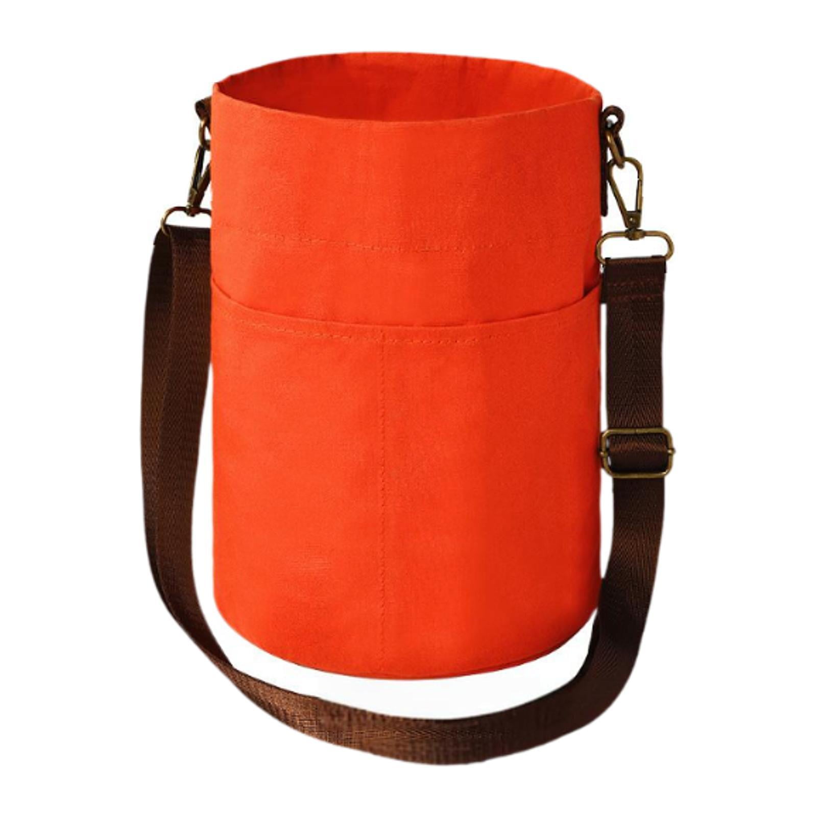 HILABEE Yarn Storage Organizer, Knitting Bag, Handbag, Knitting Tote, Sturdy Carrying Bag, Sewing Accessories, Crochet Bag, Yarn Holder Orange