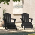 thumbnail image 2 of JUSTLET Foldable Footstool/ Ottoman for Adirondack Chairs - HDPE Material, All - Weather & Waterproof, Black, 2 of 8
