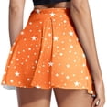 thumbnail image 2 of Gibobby mini faldas de mujer de tenis con estampado casual para mujer Falda deportiva de yoga Falda corta Falda corta(Anaranjado, XL), 2 of 4