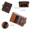 thumbnail image 6 of Montana West Wrangler Women's RFID-Blocking Leopard Print Wallet - Compact Bifold Credit Card Holder with Kiss Clasp, Coffee, 6 of 7