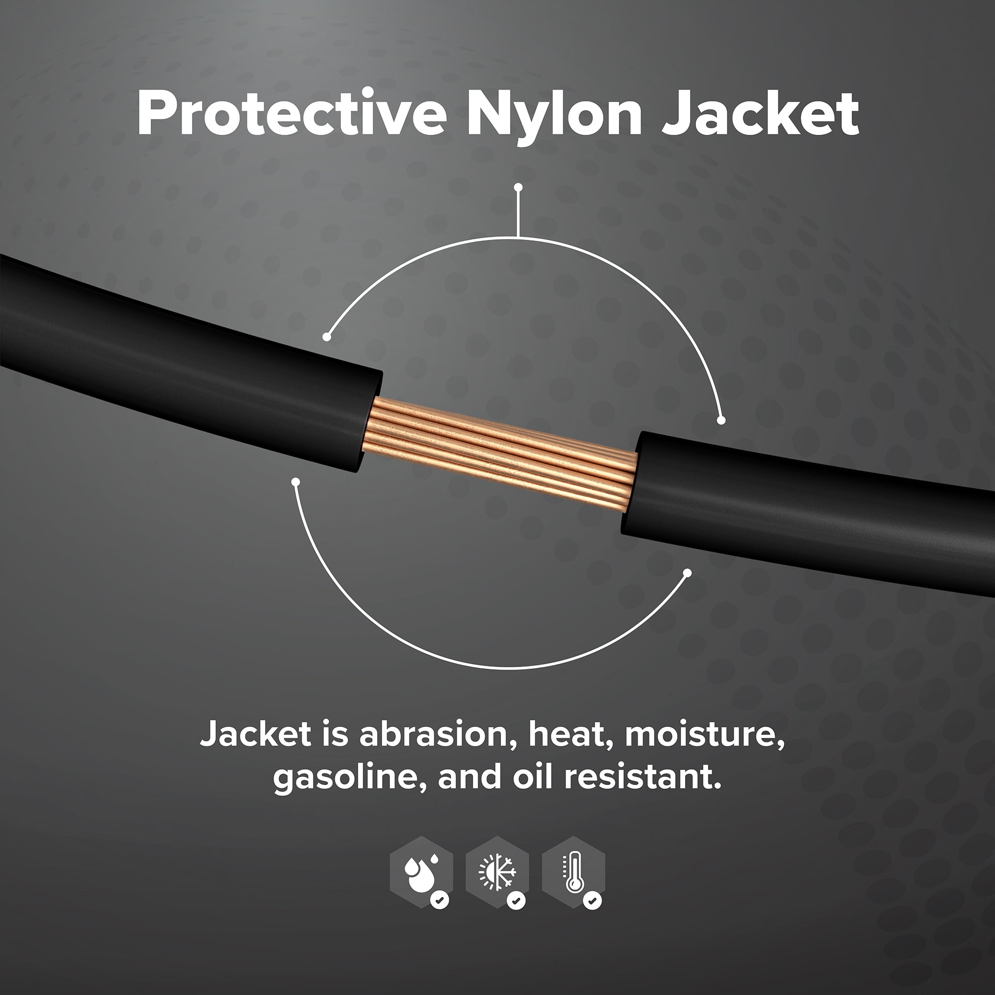 50 Feet (15 Meter) - Insulated Stranded Copper THHN / THWN Wire - 14 AWG, Wire is Made in the USA, Residential, Commercial, Industrial, Grounding, Electrical rated for 600 Volts - In Black