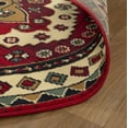 thumbnail image 4 of Impressions Abstract Floral Geometric Hand-Made Area Rug, 5' x 5', 4 of 6