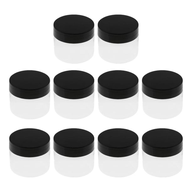 Frasco vacío para mascotas con tapa, boca ancha, apilable, redondo transparente para crema, loción corporal, granos de café, hidratantes, té suelto 10 Uds 30ml