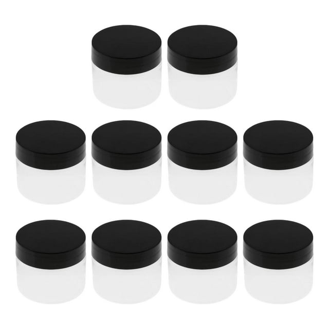 Tarro para mascotas con tapa redonda apilable, reutilizable, ligero, transparente, latas de cocina para 10 Uds 30ml