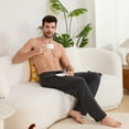 thumbnail image 4 of Vulcanodon Mens Pajama Pants Cotton Lightweight Sleep Lounge Pants PJ Bottoms with Pockets and Button Fly, 4 of 5