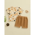 thumbnail image 4 of Musuos 2Pcs Baby Boy Summer Outfits 6 12 18 24M 3 4Y Short Sleeve Chicken/Animal Print Tops + Shorts Set Toddler Clothing, 4 of 9