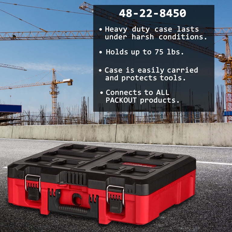 Milwaukee 48-22-8450 PACKOUT™ Tool Case W/ Customizable Insert - Way Source Milwaukee 48-22-8450 PACKOUT™ Tool Case W/ Customizable Insert - Way Source