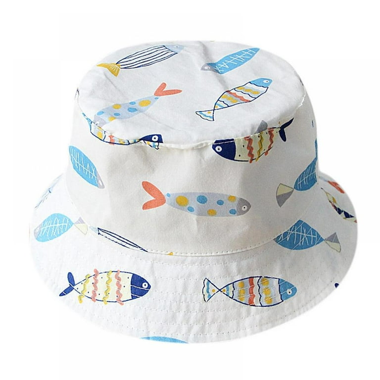 Kids Childrens Bucket Hat Sun Hat Summer Beach Fisherman Organic Cotton Boy  Girl