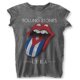 thumbnail image 1 of The Rolling Stones - Camiseta Havana Cuba Burnout para Mujer (Gris Carbón), 1 of 2