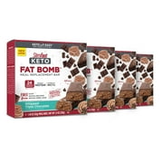 SlimFast Keto Meal Replacement Bar, Whipped Triple Chocolate, 5 Count Box, Pack of 4