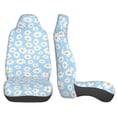thumbnail image 3 of Pofeuu Floral Daisy Print Automotive Car Seat Covers Flat Cloth Full Set Seat Covers,Car Seat Covers front seats for Cars Trucks and SUVs(Two packs), 3 of 7