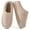 Khaki, variant on BERANMEY Moccasin Slippers for Women and Men Cozy Slip On Womens Slippers Fuzzy Platform Warm Non Slip House Slippers for Women Indoor Outdoor Short Ankle Winter Bedroom