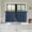 Blue, Indigo, Navy, Slate, variant on Brown 2 Panel Kitchen Curtains for Small Windows, Farmhouse Vintage Chocolate Solid Color Bathroom Tier Curtain, Short Window Treatment for Bedroom/Living Room 55"x24"
