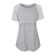 thumbnail image 3 of DEELLEEO Liquidation d'Économies Chandail de Maternité pour Femmes T-Shirts d'Allaitement à Col Rond pour Femmes T-Shirts d'Allaitement de Maternité Manches Courtes Chandail de Grossesse, 3 of 7