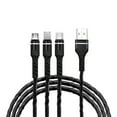 thumbnail image 1 of Cable de carga USB 3 en 1 Línea de cargador múltiple Tipo C Micro, 1 of 8