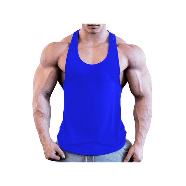 Men's Gym Workout Tank Tops YBack Sleeveless Muscle Fitness
