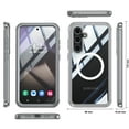 thumbnail image 2 of Allytech Clear Case for Samsung Galaxy S24 FE, [Built-in Screen Protector] Rugged PC Soft TPU Full Body Protection Case Compatible with MagSafe, Slim Transparent Shockproof Dustproof Cover,Gray, 2 of 5