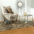 thumbnail image 2 of Ensemble de Table Basse Ronde 2 Pièces - Faux Marbre Blanc et Chrome, 2 of 6