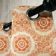 thumbnail image 3 of Ambesonne Orange Grommet Curtain, Victorian Baroque Leaves, 50" x 72", Orange and Beige, 3 of 6