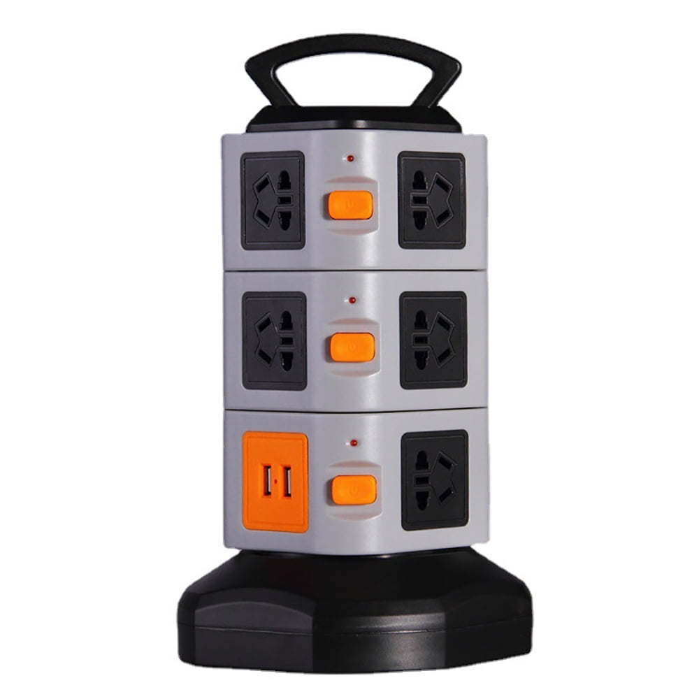 Power Strip Tower, 2500W 10A Surge Protector Electric Charging Station