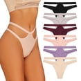 thumbnail image 7 of GHSOHS Womens Underwear Panty Breathable Thongs for Women Panties for Women Fashion Low Waist Underwear Solid Briefs Lace Panty T Panties Cotton Crotch Seamless Underpants Beige Briefs Panties f,L, 7 of 7