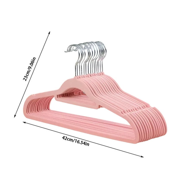 Yhmxh Organizadores y almacenamiento Pack de 10 perchas infantiles de terciopelo antideslizantes, 42 cm de largo y 23 cm de ancho, ahorran espacio. Almacenamiento de ducha Almacenamiento de juguetes