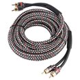 thumbnail image 3 of Cable de señal Rca de audio estéreo para el hogar y el automóvil de 4,8 m, amplificador, adaptador de cable para subwoofer, 3 of 5