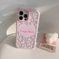 thumbnail image 5 of Pink Leopard Love Heart Letters Clear Soft  for iPhone Case (Pink,iPhone 13 Pro Max), 5 of 6