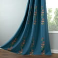 thumbnail image 2 of VOGOL Dark Blue Curtains for Bedroom, Colorful Leaves Print Grommet Top Drapery Panels for Living Room, Farmhouse Window Treatment Set 96 Inch Length for Hallway Closet 2 Panels, 52 x 96, 2 of 7