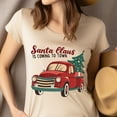 thumbnail image 4 of Santa Red Truck Shirt | Rustic Country Style Graphic Tee for Holiday Fans, White, Size S, 4 of 6
