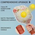 thumbnail image 2 of Pickleball Paddles Set Of 2, Fiberglass Surface, Spring Flowers Floral Print, 4 Balls & Bag, 2 of 5