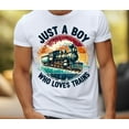 thumbnail image 1 of Just A Boy Who Loves Trains Png, Design Sublimation, Rétro Png, T-Shirt Design - comme sur l'Image - TG, 1 of 2