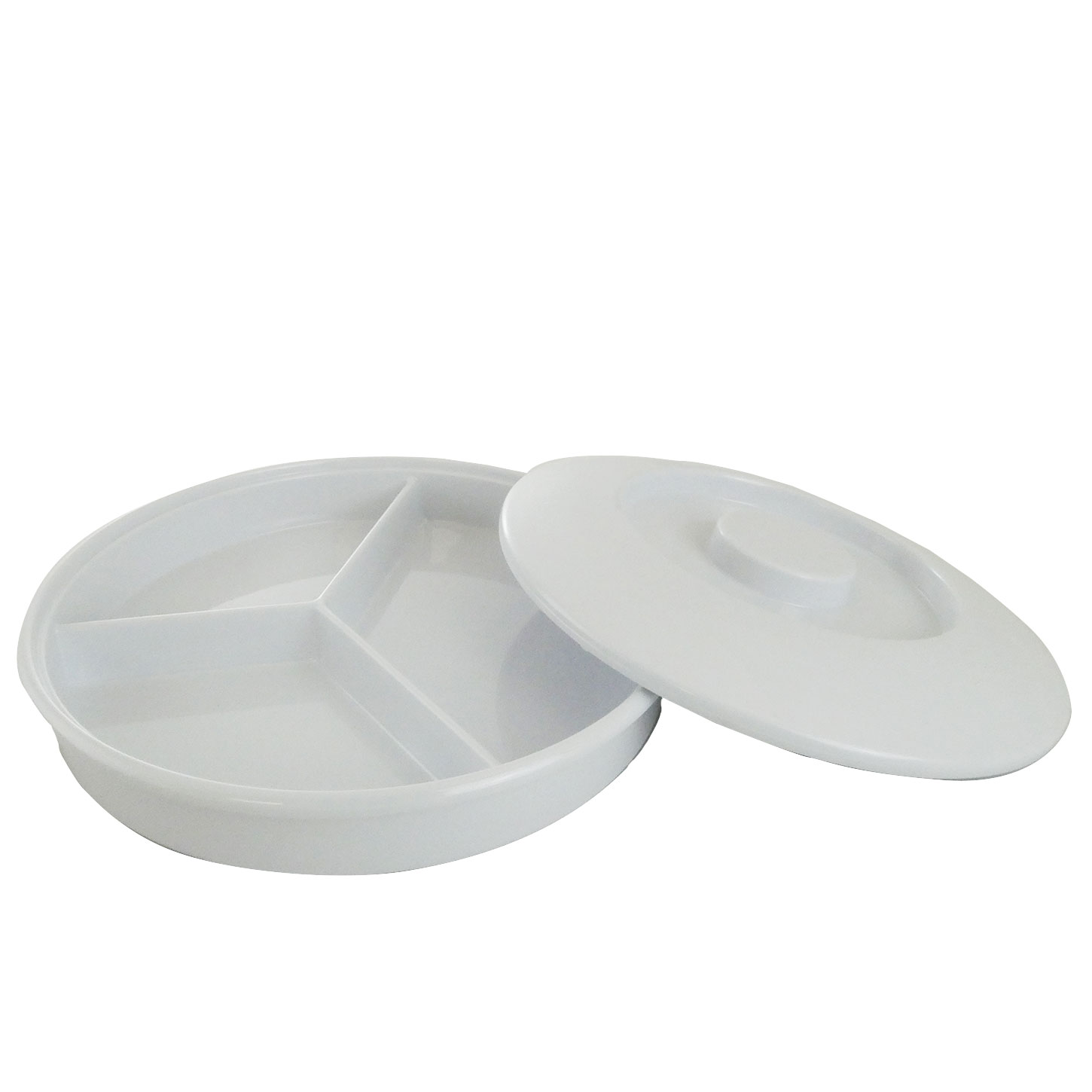Nessico, Round Deep Divided Server With Lid, 8 1/4"Dia., Melamine