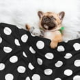 thumbnail image 3 of Pofeuu Black and White Polka Dot Print Puppy Blanket,Dog Blankets,Pet Blanket Cozy Cat Blankets for Indoor Cats, Fuzzy Pet Blanket for Kitten Doggy Dog Blankets-Large, 3 of 8