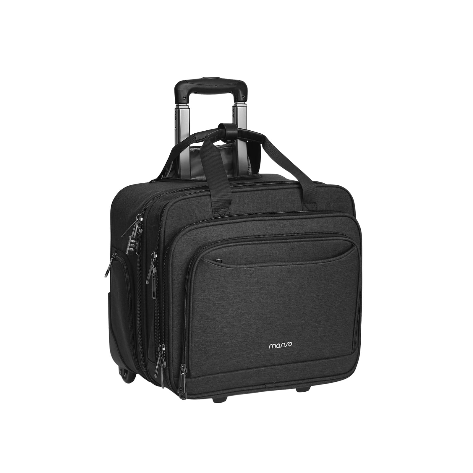 Rolling Laptop Bag Briefcase Fits Up To 17.3 Inch Wheeled Bag Overnight  Roller | eBay