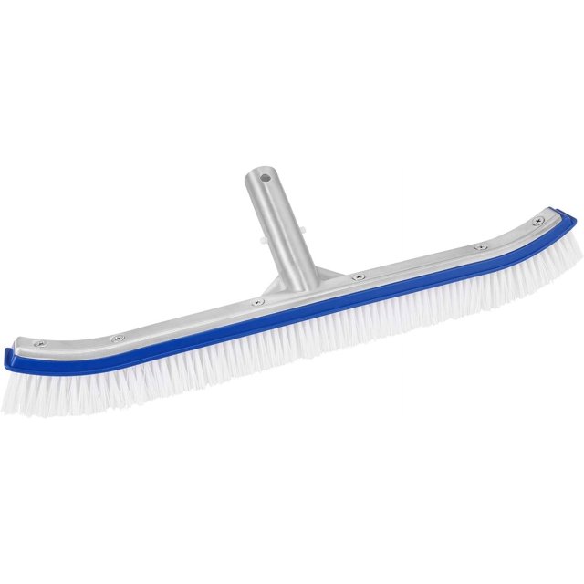 rosse Piscina, Cabezal de Cepillo de Limpieza de Aluminio de 45 cm con Clips y cerdas Fuertes para Piscina, Spa, Estanque, Pisos, Azulejos y Paredes
