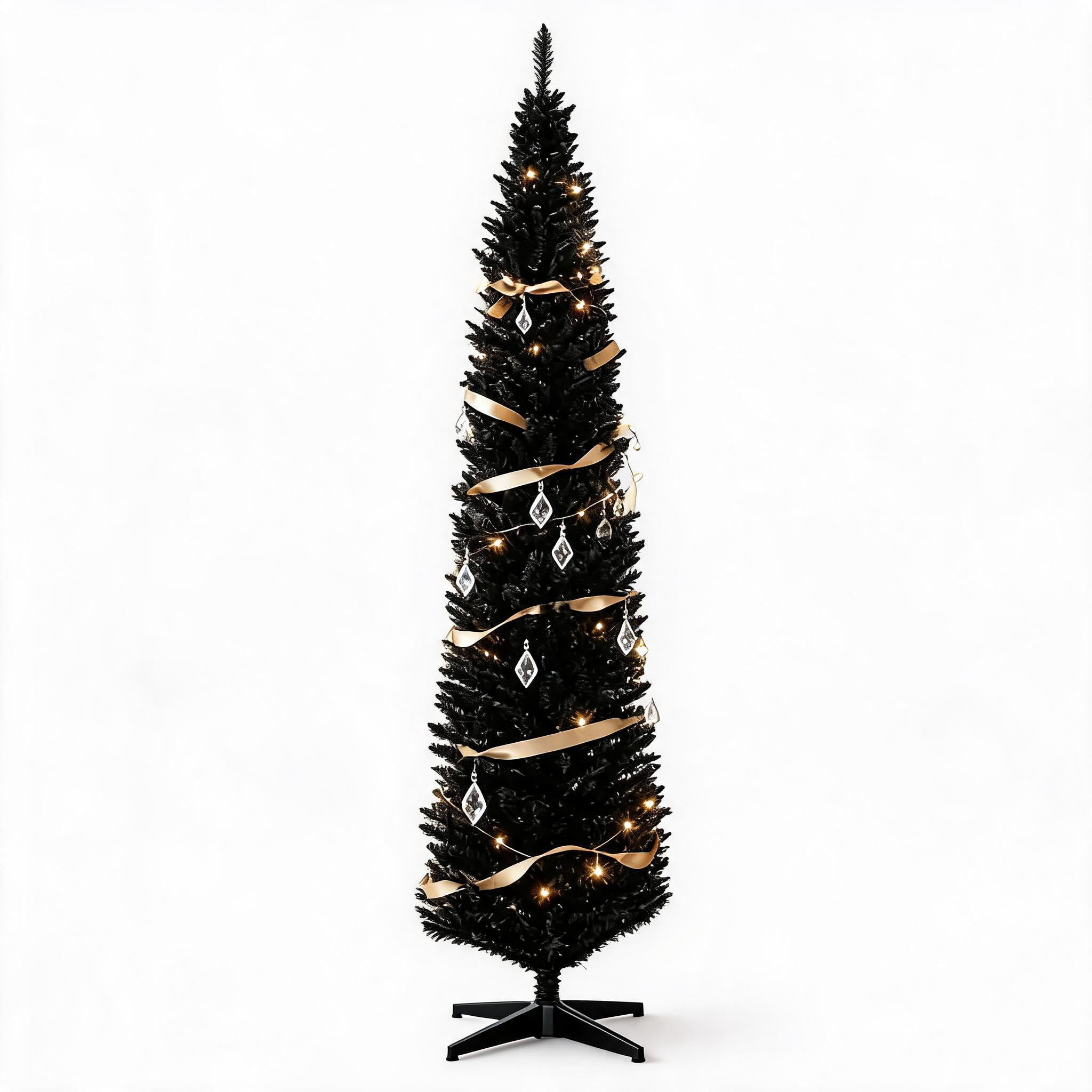 Classic Pencil Christmas Tree with Easy Setup for Cozy Holiday Vibe