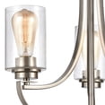 thumbnail image 4 of Atlas Lighting and Home 3-Light Ceiling Chandelier with Frosted Glass Shades - 20.25" - Brushed, 4 of 4