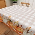 thumbnail image 4 of Tchckioa Rectangle Tablecloth,Stain Proof Waterproof Table Cloths for Dining(Autumn Grid Pumpkin,60x120 Inch), 4 of 6