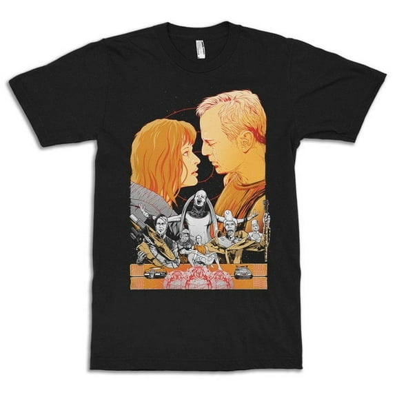 The Fifth Element Art Graphic T-Shirt – Iconic Sci-Fi Movie Tee for Men & Women – Luc Besson Film Shirt – Unisex Sizes – Retro Sci-Fi Apparel